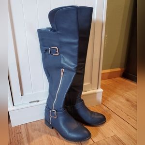 Over the knee Navy Blue boots
